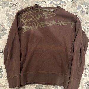 Vintage 90s Billabong Men's Brown Crewneck Long Sleeve Thermal shirt Mens L
